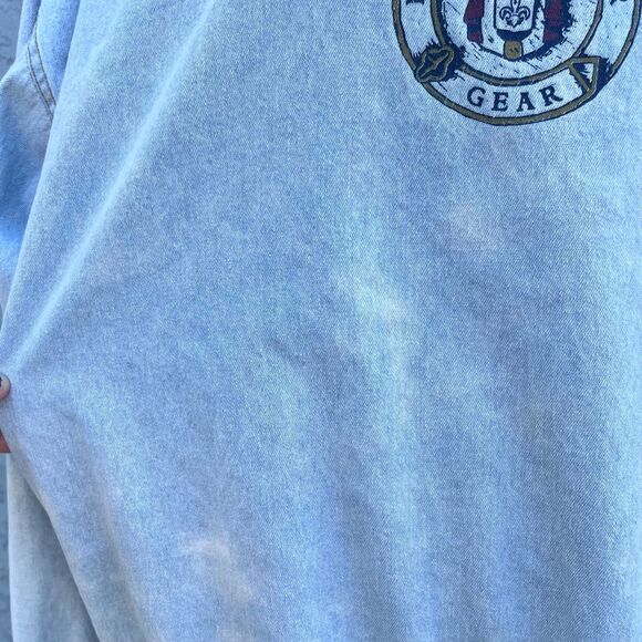 Vintage New Orleans Pullover y2k Gear Size Medium distressed bleach out - Picture 8 of 9